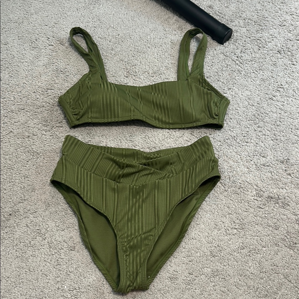 Olive Green Women's Swimwear Set